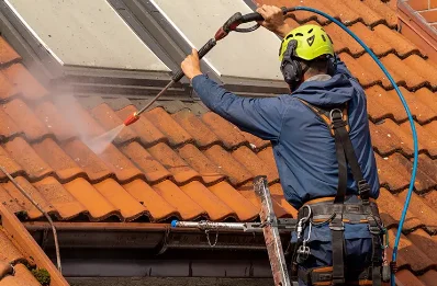 Démoussage et hydrofuge de toiture à Recanoz